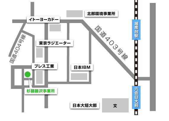 藤沢事業所の地図