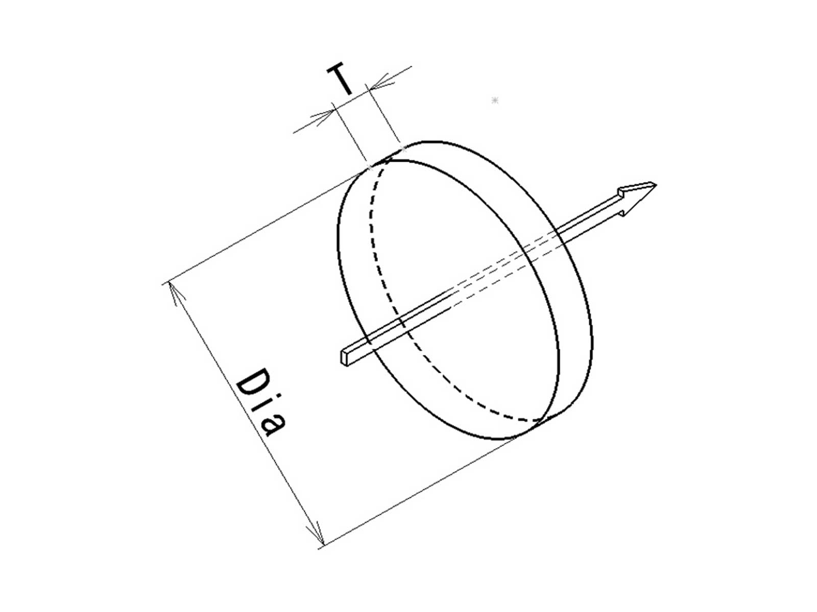 オプチカルフラット寸法図