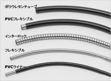 先端金具形状と外装チューブの種類外観写真