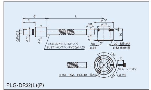 デュアルΦ32リングフレキシブルチューブ図面